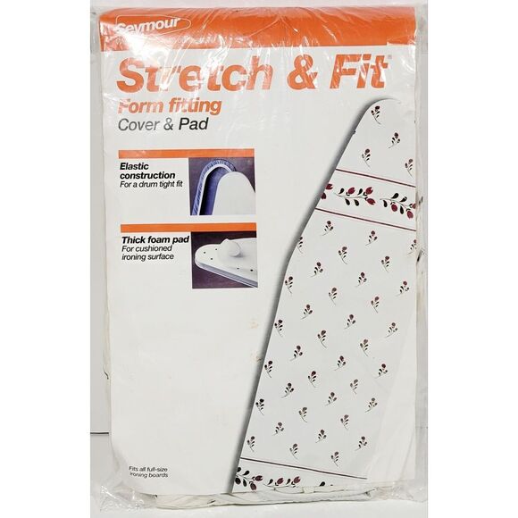 Vintage Seymour Stretch & Fit Ironing Board Cover & Pad 100% Cotten Fascination - Picture 11 of 12